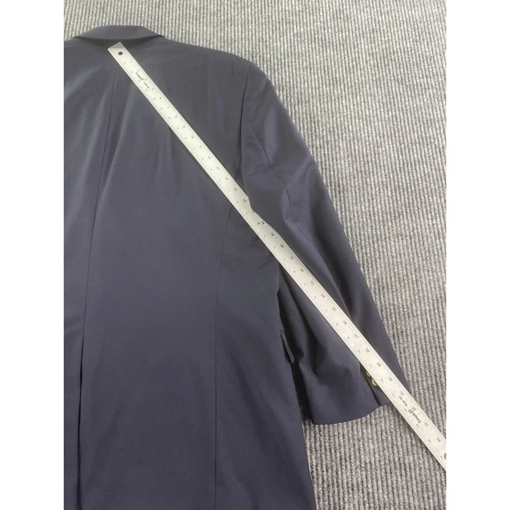 Ralph Lauren Blazer 46 R Navy Wool Gold Button Logo University Premium Sport LRL